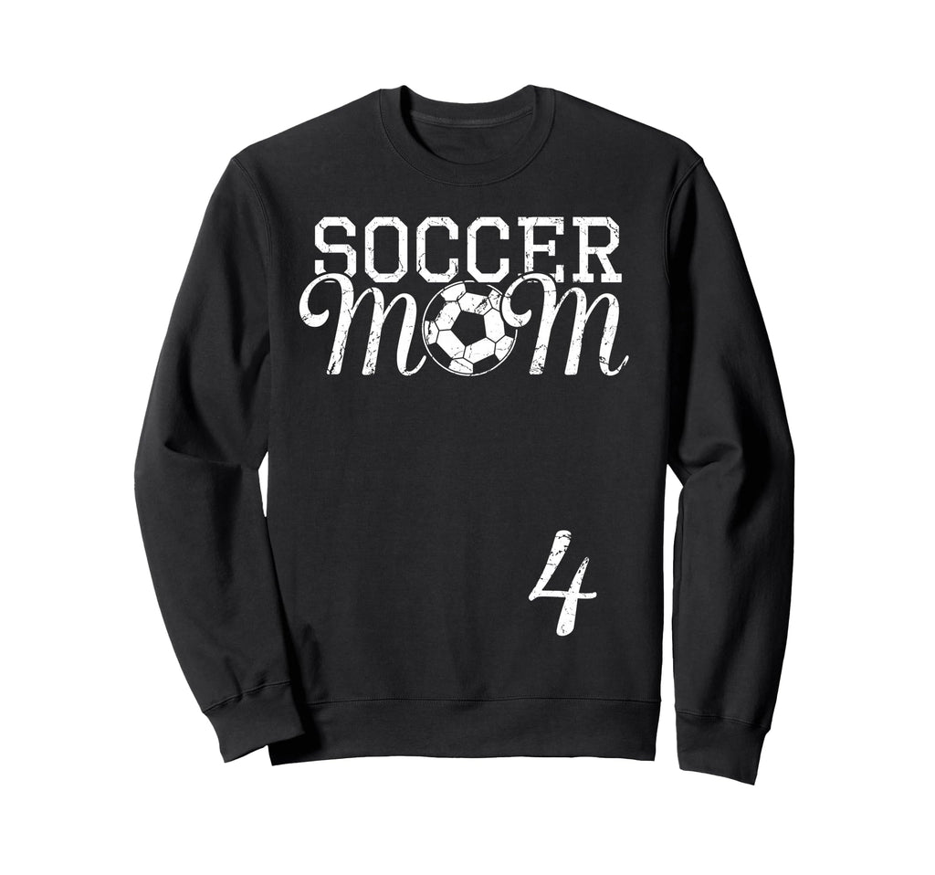 Soccer Mom Jersey Number 4 Sweatshirt - Minimalist Print for Adults