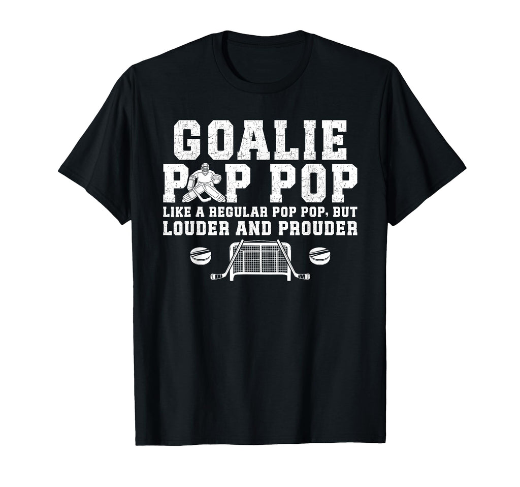 Hockey Goalie Pop Pop Ice Hockey Keeper T-Shirt - Custom Art Print Unisex