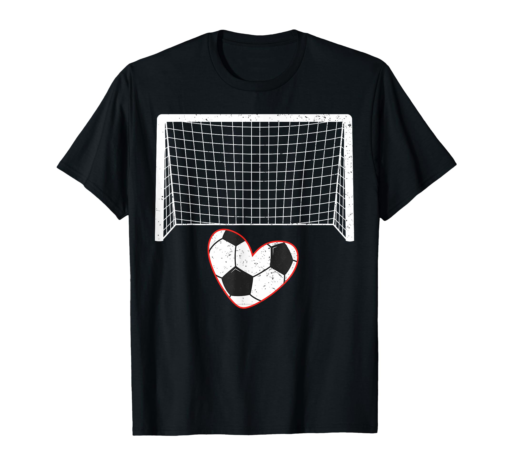 Happy Valentine Soccer Heart T-Shirt - Casual Everyday Wear Men Women