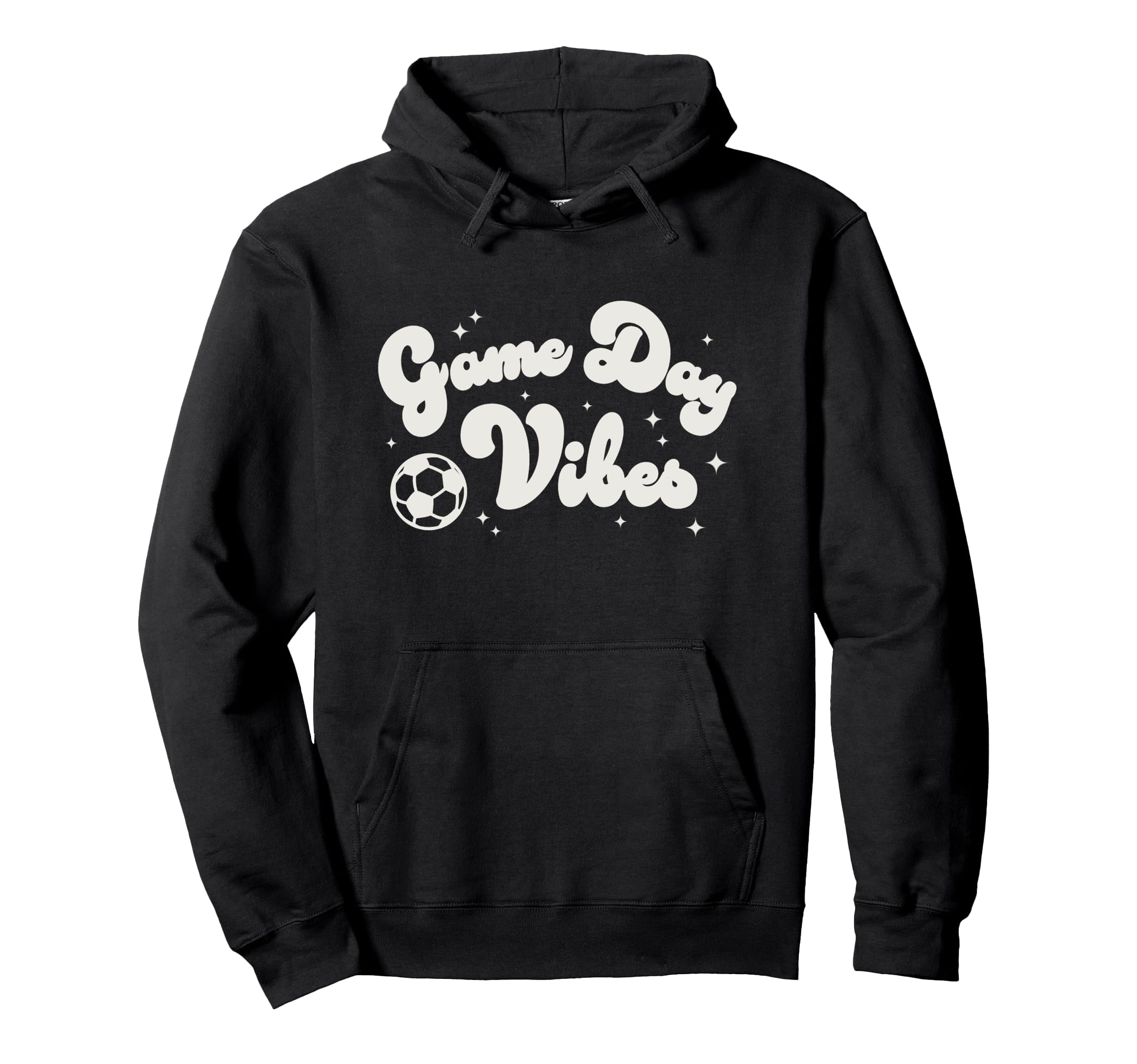 Trendy Soccer Game Day Vibes Big Chest Hoodie - Unique Graphic Men Women