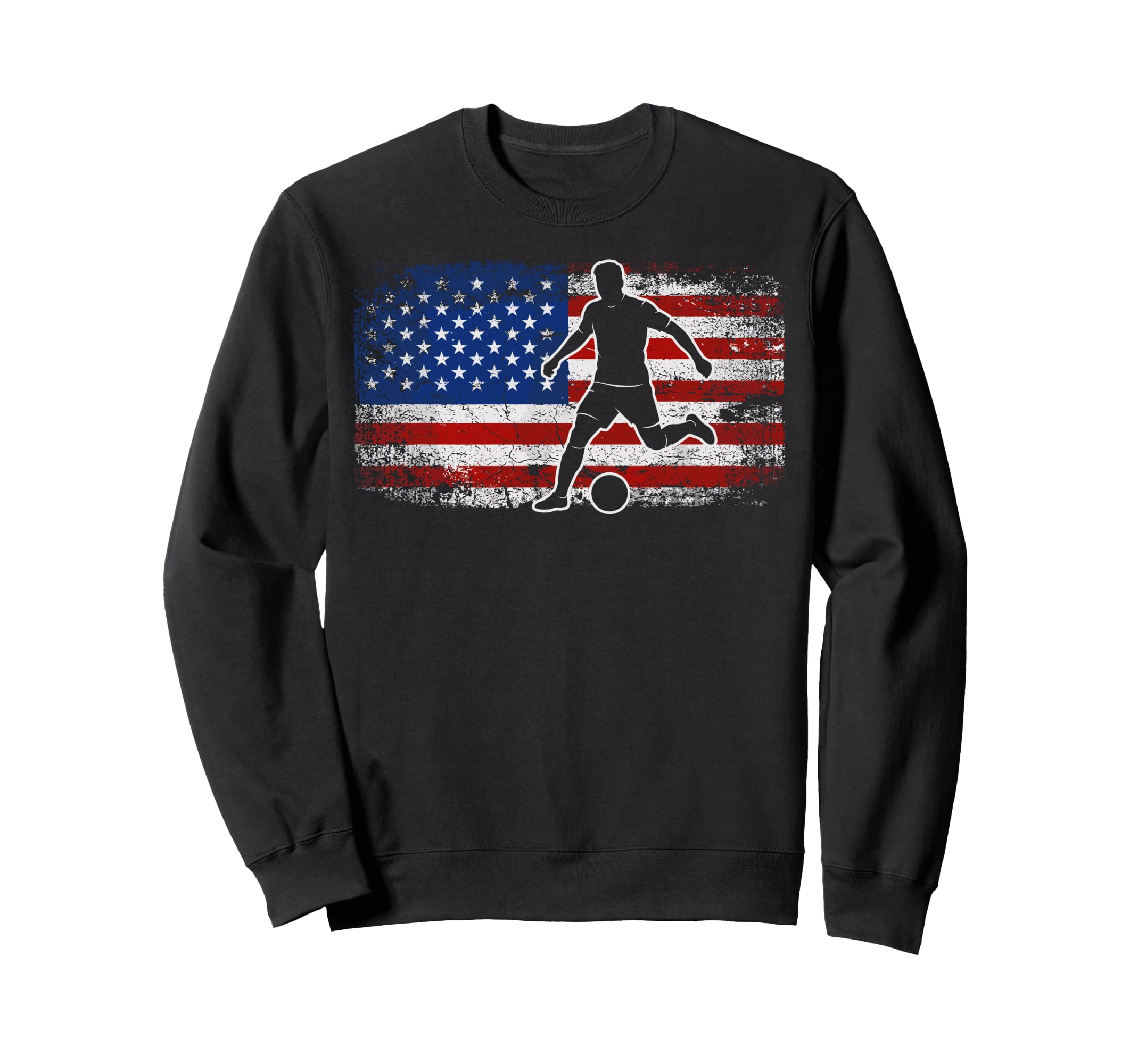 Soccer 2026 Distressed Usa American Sweatshirt - Minimalist Print Unisex