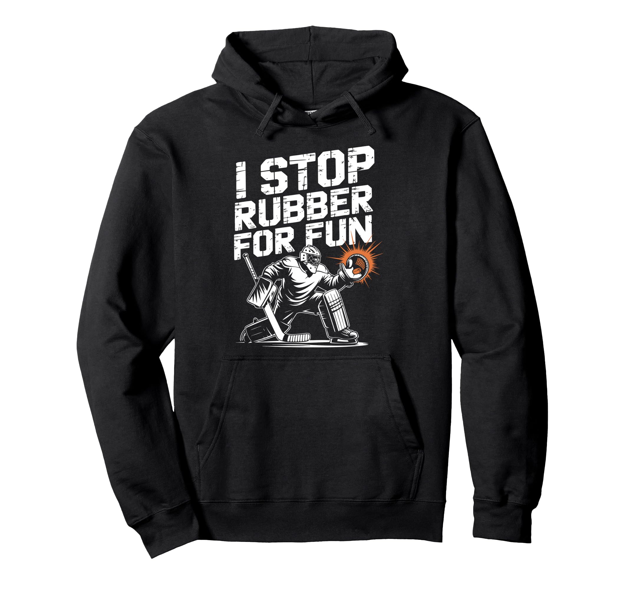 Ice Hockey Goalkeeper Saves Goalie Hoodie - Custom Art Print for Adults