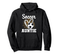 Soccer Auntie Leopard Heart Matching Hoodie - Streetwear Style Unisex