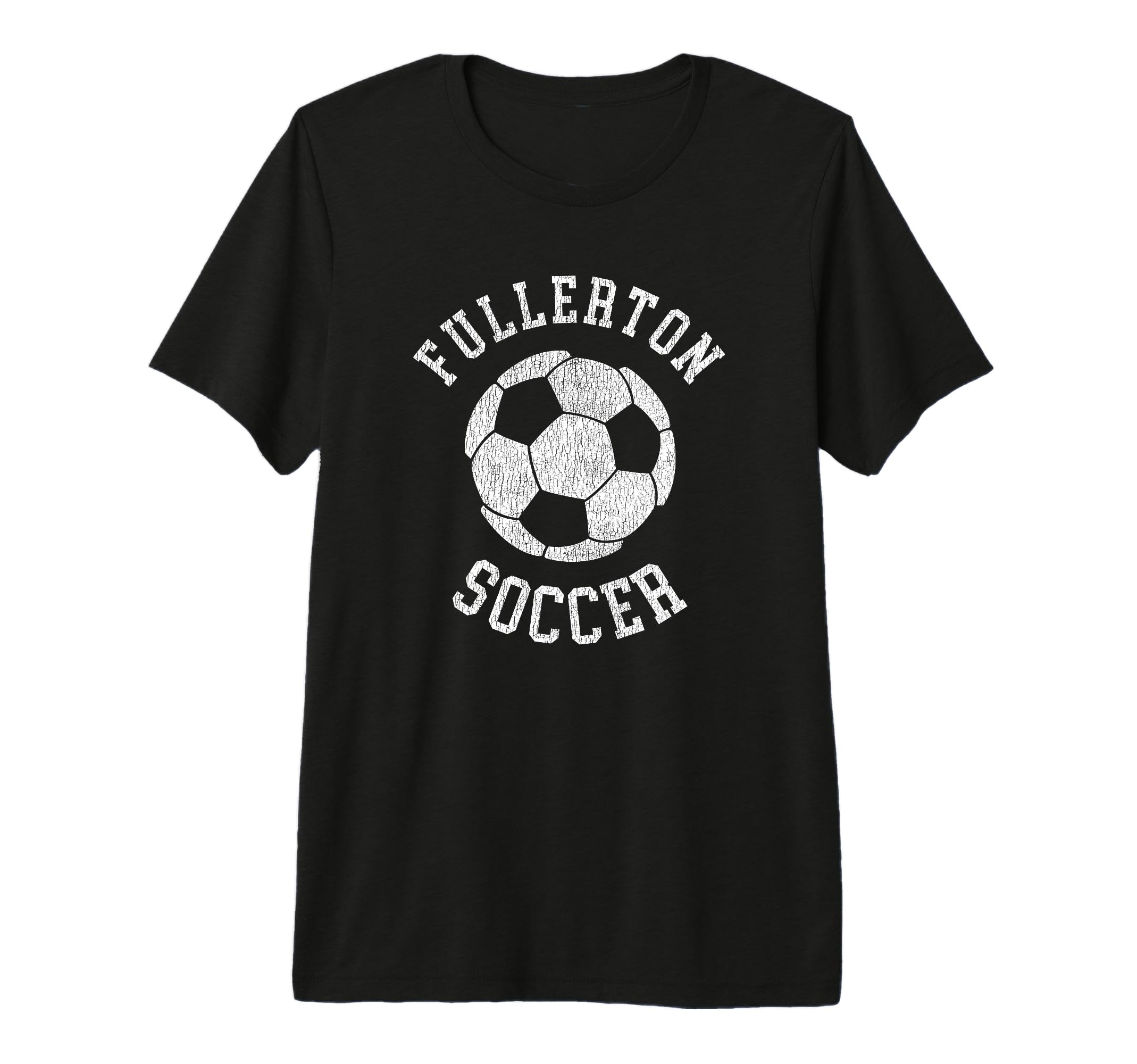 Fullerton Soccer Distressed 90S Tri T-Shirt - Novelty Apparel for Adults