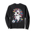 Kawaii Soccer Just Who Loves Sweatshirt - Fun Novelty Design for Adults