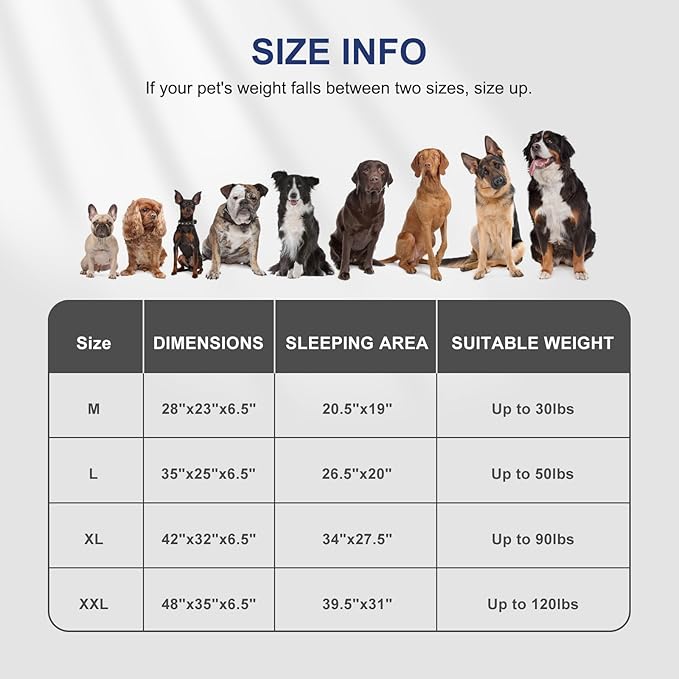 FURTIME Orthopedic Dog Bed for Extra Large Dogs - XL Washable Dog Sofa Bed Large, Supportive Foam Pet Couch Bed with Removable Washable Cover, Waterproof Lining and Nonskid Bottom, Black