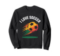 I Love Soccer Vibrant Ball Sweatshirt - Minimalist Print for Adults
