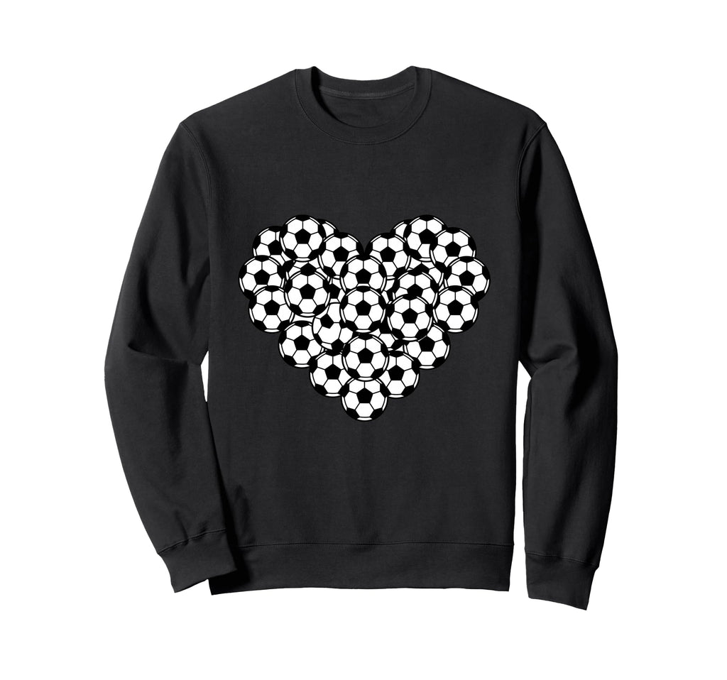 Heart Shaped Soccer Ball Pattern Sweatshirt - Streetwear Style Men Women