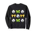 Soccer Balls Bows Womens Soccer Sweatshirt - Streetwear Style for Adults