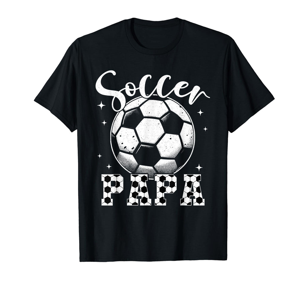 Mens Soccer Papa Soccer Player Daddy T-Shirt - Fun Novelty Design Unisex