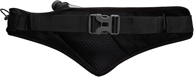 Nathan Peak Running Hydration Waist Pack Belt w/ Speed Draw Flask Water Bottle, 18oz/535 ml Push/Pull Race Cap, Expandable Zippered Stretch Pocket
