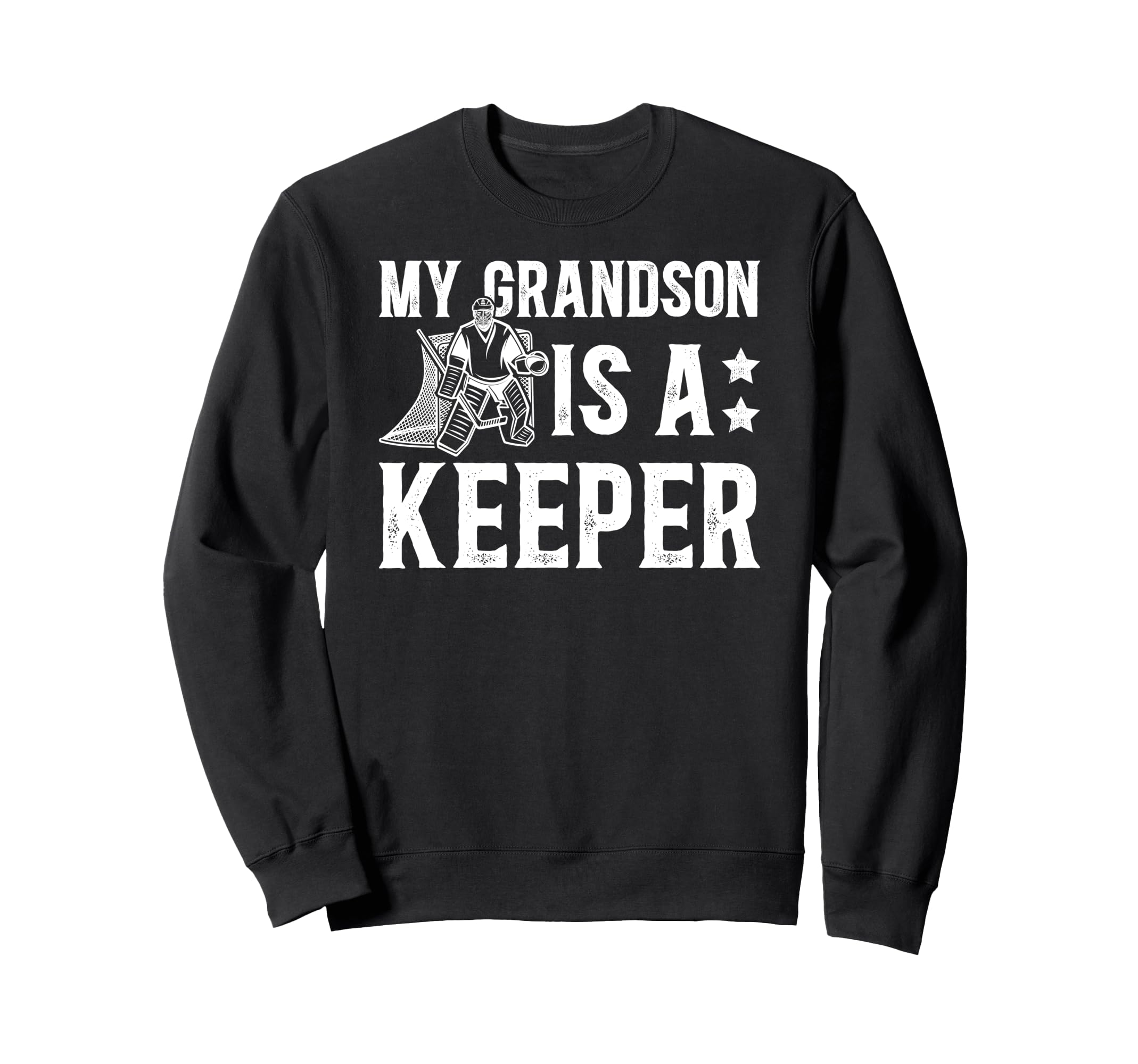 Ice Hockey Keeper Grandpa Hockey Sweatshirt - Streetwear Style for Adults