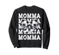 Coquette Soccer Momma Matching Sweatshirt - Graphic Print for Adults
