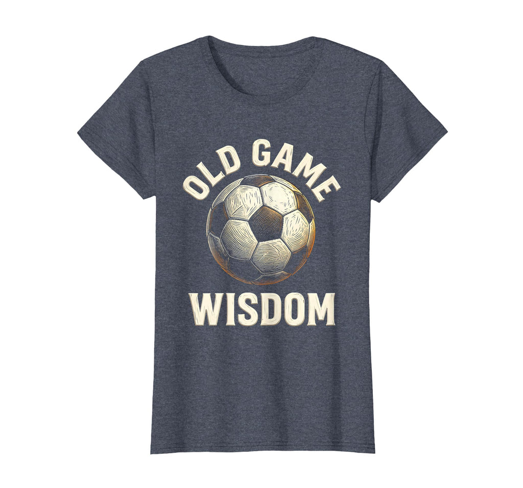 Old Game Wisdom Soccer Ball T-Shirt - Fun Novelty Design for Adults