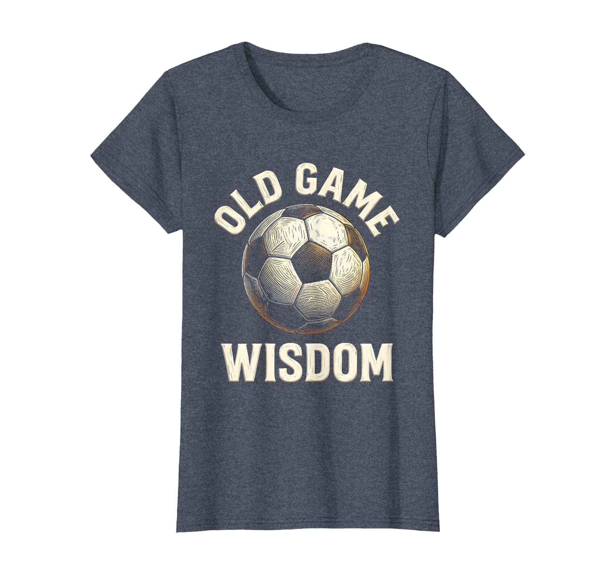 Old Game Wisdom Soccer Ball T-Shirt - Fun Novelty Design for Adults