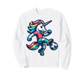 Footballer Unicorn Fans Soccer Sweatshirt - Minimalist Print Men Women