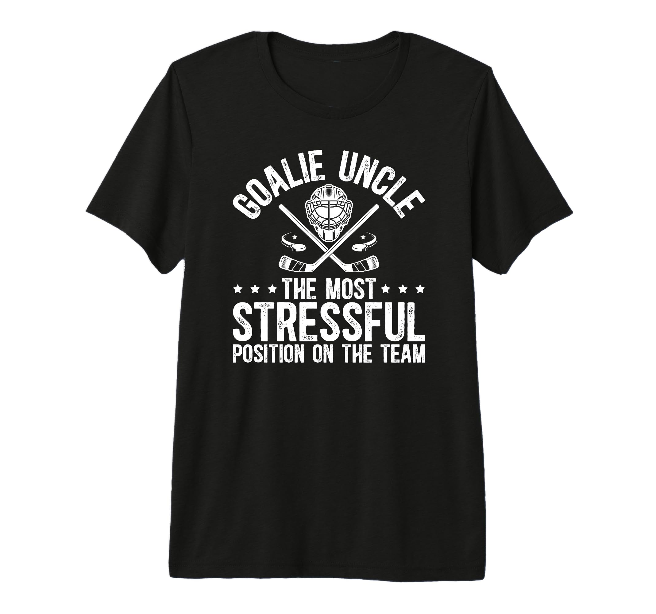Mens Funny Hockey Goalie Uncle Hockey T-Shirt - Unique Graphic for Adults