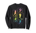 9Th Birthday Soccer Player Sweatshirt - Streetwear Style Men Women