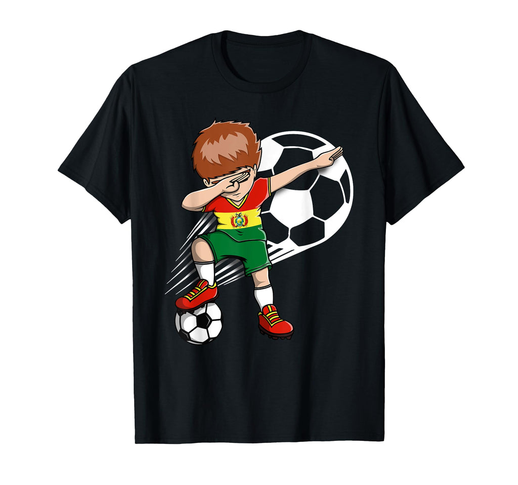 Dabbing Soccer Bolivia Jersey T-Shirt - Casual Everyday Wear Men Women