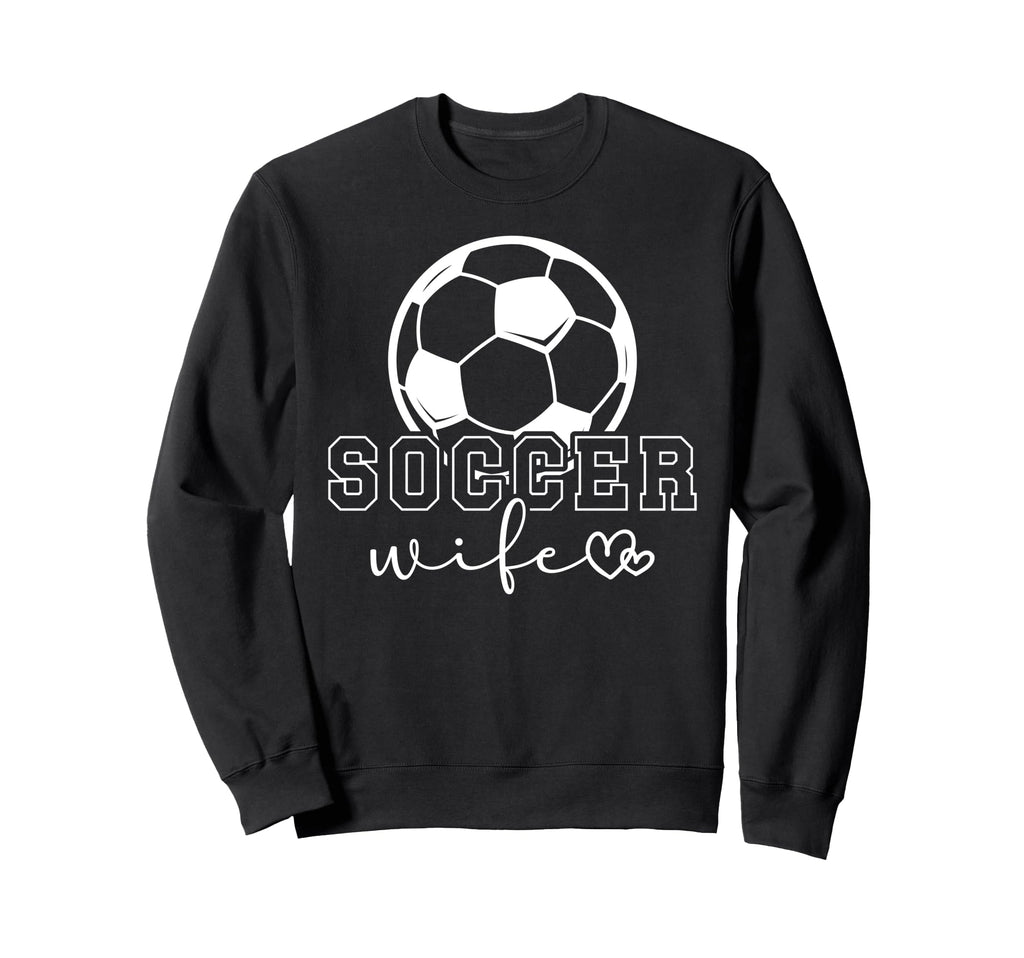 Soccer Wife Soccer Player Heart Sweatshirt - Aesthetic Graphic for Adults