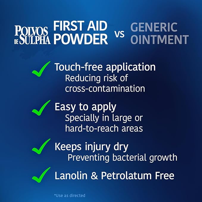 Polvos de Sulpha First Aid Antibiotic Powder 7.5 mg