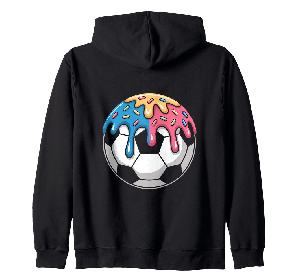 Colorful Soccer Accessories Drip Vibe Hoodie - Unique Graphic Men Women