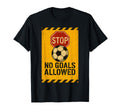 Soccer Ball Goalie Stop Sign T-Shirt - Unique Graphic for Adults