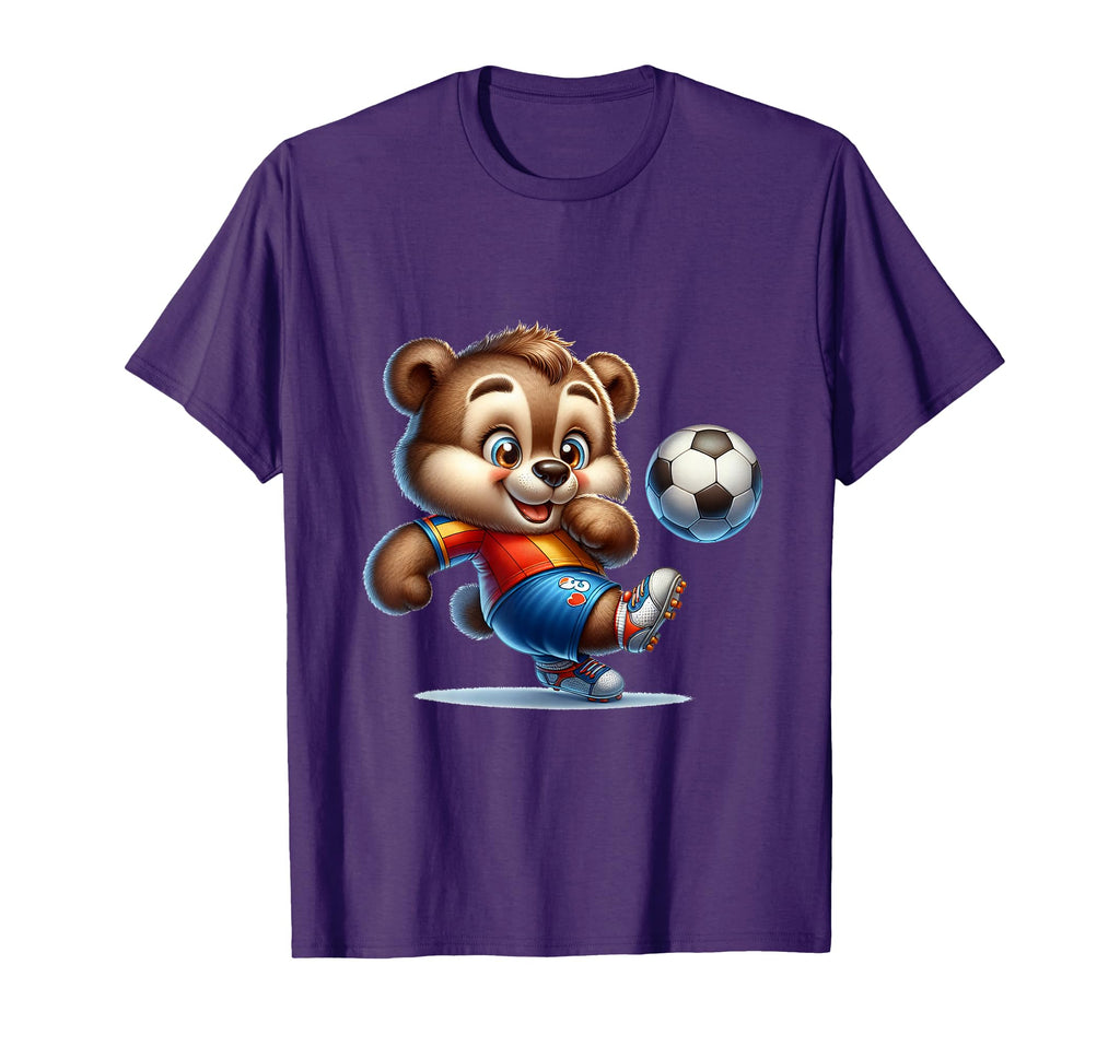 Soccer Player Bear T-Shirt - Streetwear Style Unisex
