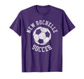 New Rochelle Soccer Distressed 90S T-Shirt - Minimalist Print for Adults