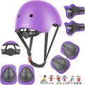 DaCool Kids Bike Helmet Set Skateboard Knee Pads - Kids Helmet Elbow Pads Wrist Guards Adjustable for 3~10yrs Girl Boy Kids Protective Gear Set for Sport Cycling Bike Roller Skating Scooter