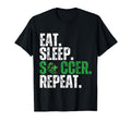 Eat Sleep Soccer Repeat Soccer Player T-Shirt - Unique Graphic for Adults