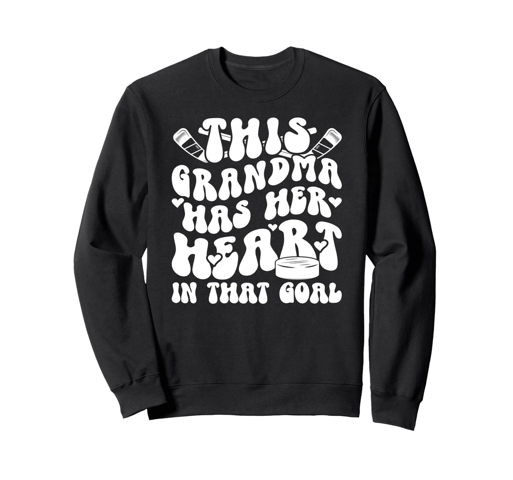 Groovy Hockey Goalie Grandma Hockey Sweatshirt - Graphic Print Men Women