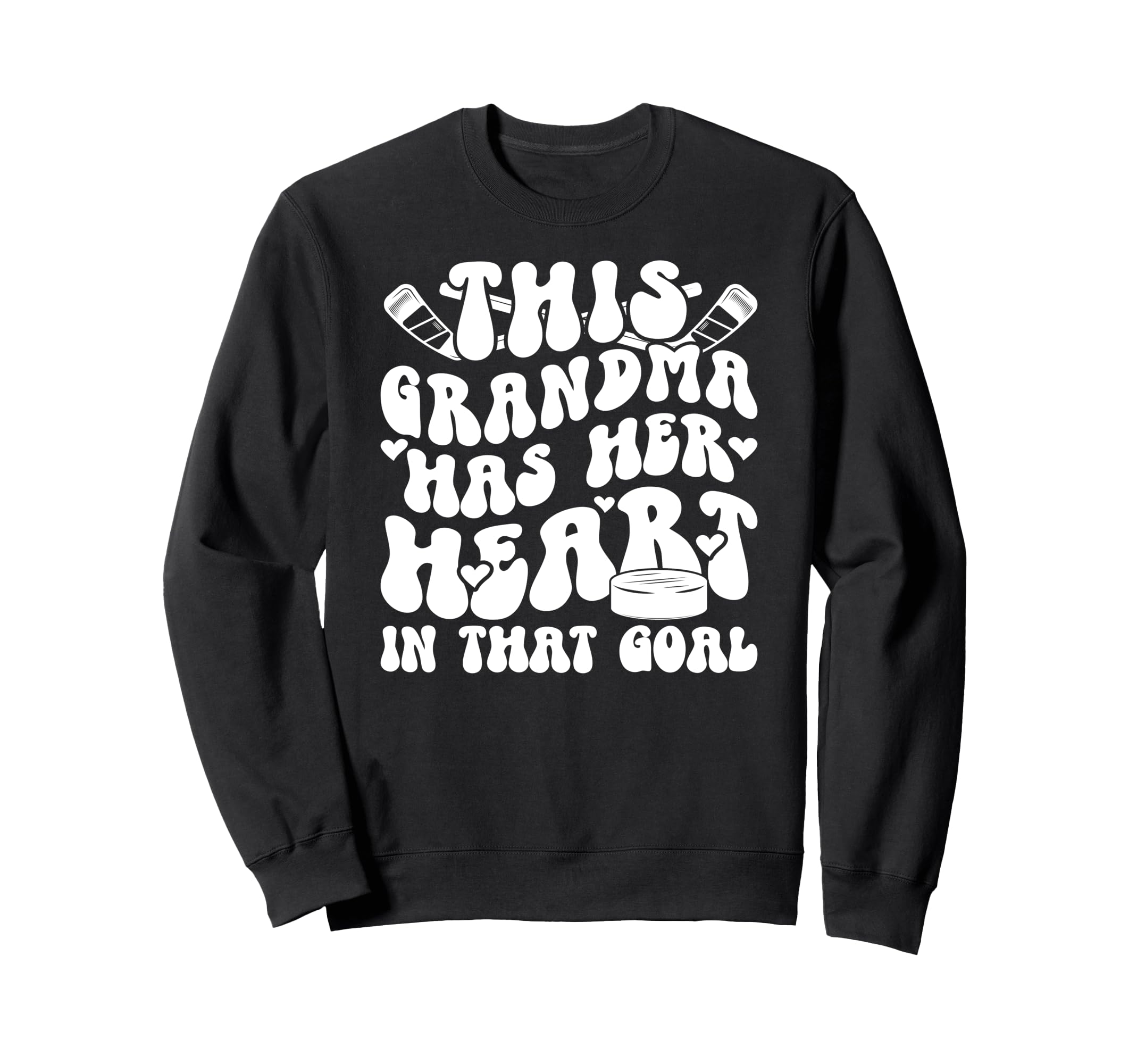 Groovy Hockey Goalie Grandma Hockey Sweatshirt - Graphic Print Men Women