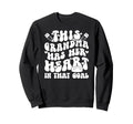 Groovy Hockey Goalie Grandma Hockey Sweatshirt - Graphic Print Unisex