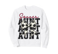 Soccer Aunt Funny Coquette Bow Sweatshirt - Novelty Apparel for Adults