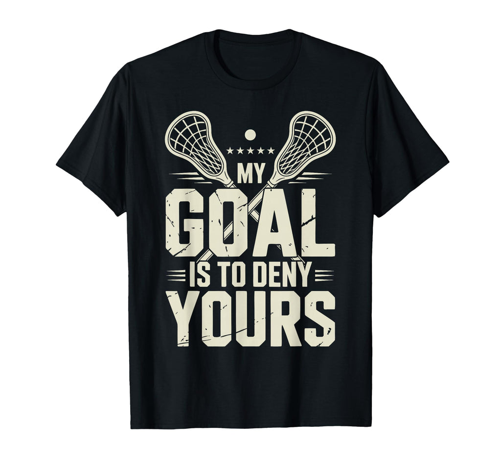 Lacrosse Goalie Lax Goalkeeper T-Shirt - Minimalist Print for Adults