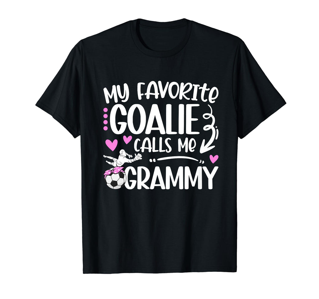 My Favorite Soccer Goalie Grammy T-Shirt - Minimalist Print for Adults