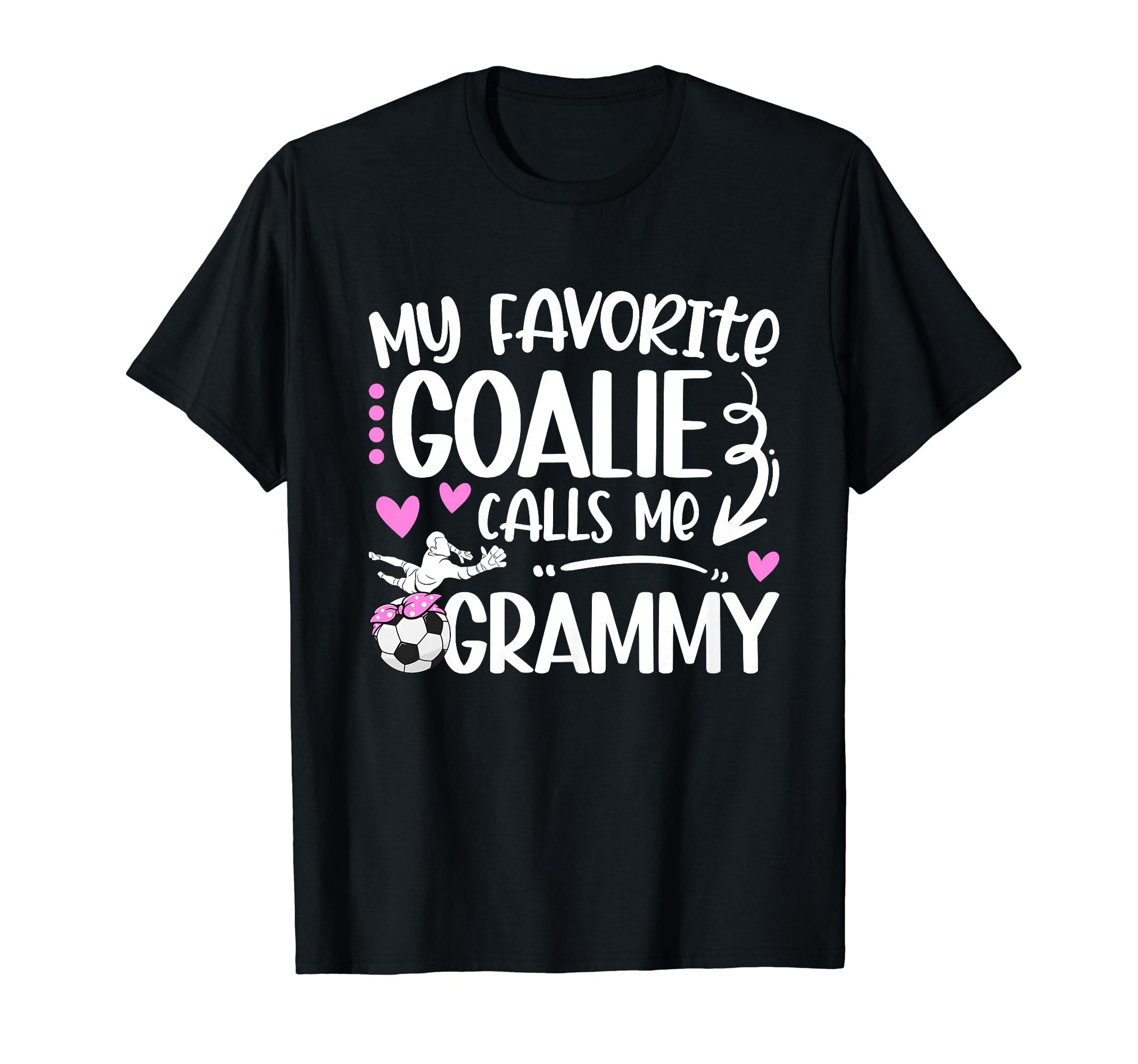 My Favorite Soccer Goalie Grammy T-Shirt - Minimalist Print for Adults