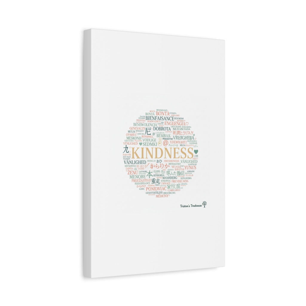 Kindness Word Cloud Canvas | Fresh Start Minimalist Wall Art