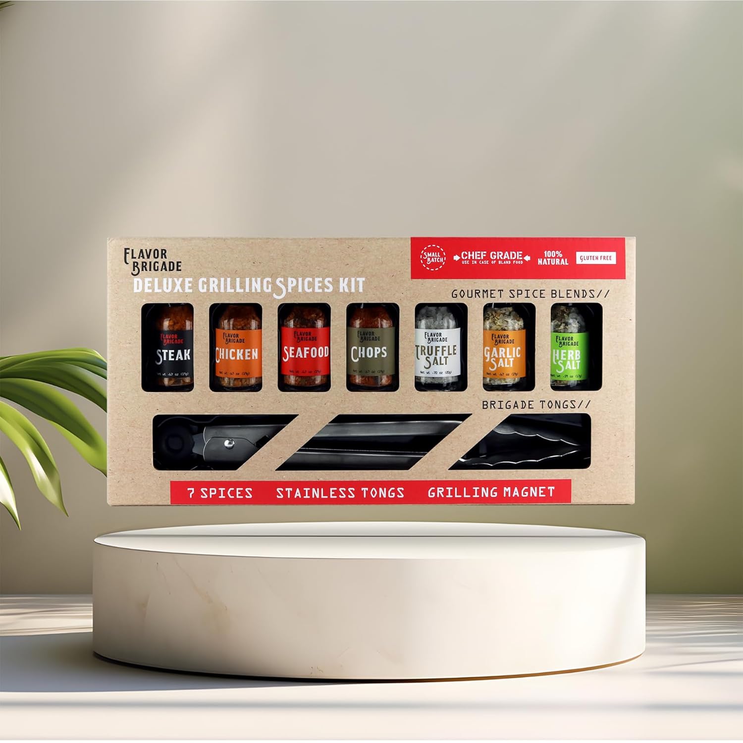 Deluxe Grilling Gift for Men - BBQ Accessories - Gourmet Spice Blends & Seasonings, Tongs, BBQ Magnet, Meat Rubs, Unique Gift for Dad, Son, Brother, Father in Law, Cooking Chefs, Guys, 17 Piece Set