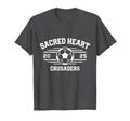 Sacred Heart Crusaders Soccer Ball T-Shirt - Novelty Apparel for Adults