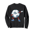 Funny Dabbing Soccer Ball Soccer Sweatshirt - Fun Novelty Design Men Women