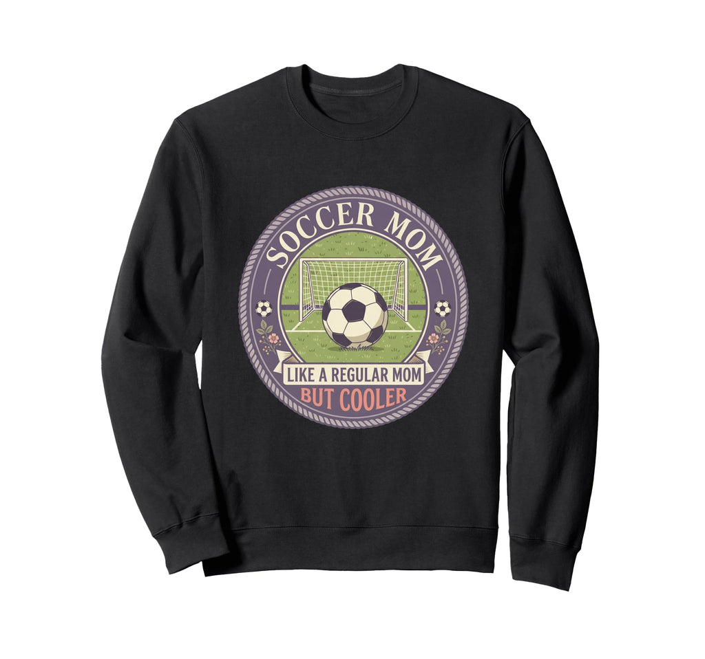 Soccer Mom Like Regular Mom But Sweatshirt - Aesthetic Graphic for Adults