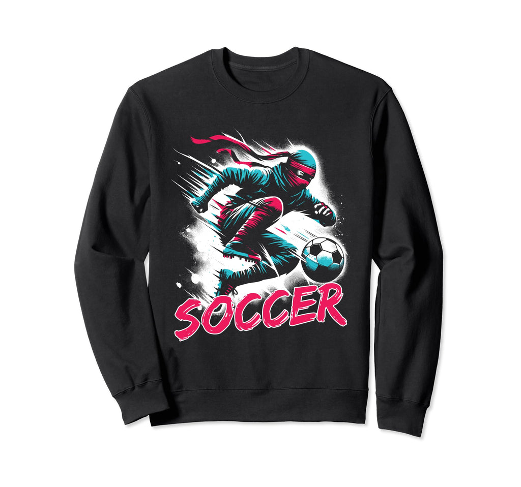 Soccer Ninja Ninja Playing Sweatshirt - Custom Art Print Men Women