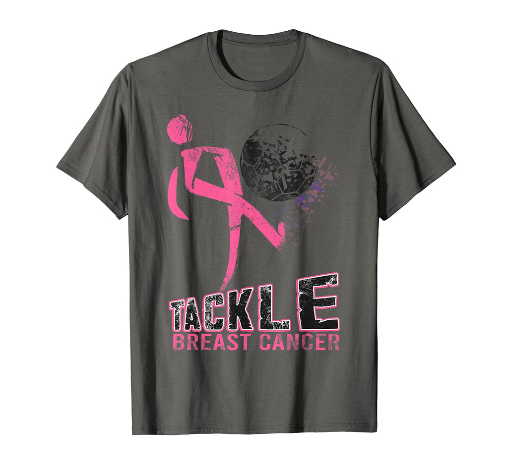 Tackle Breast Cancer Soccer Football T-Shirt - Trendy Graphic for Adults
