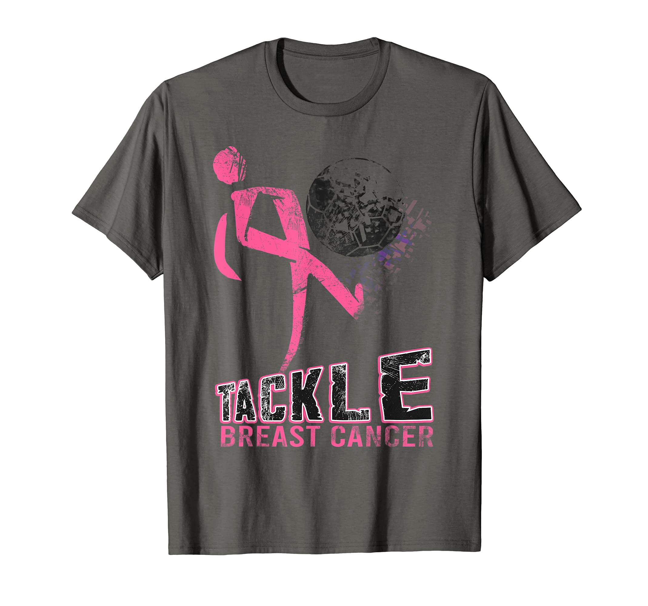 Tackle Breast Cancer Soccer Football T-Shirt - Trendy Graphic for Adults