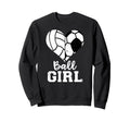 Ball Heart Funny Soccer Volleyball Sweatshirt - Streetwear Style for Adults