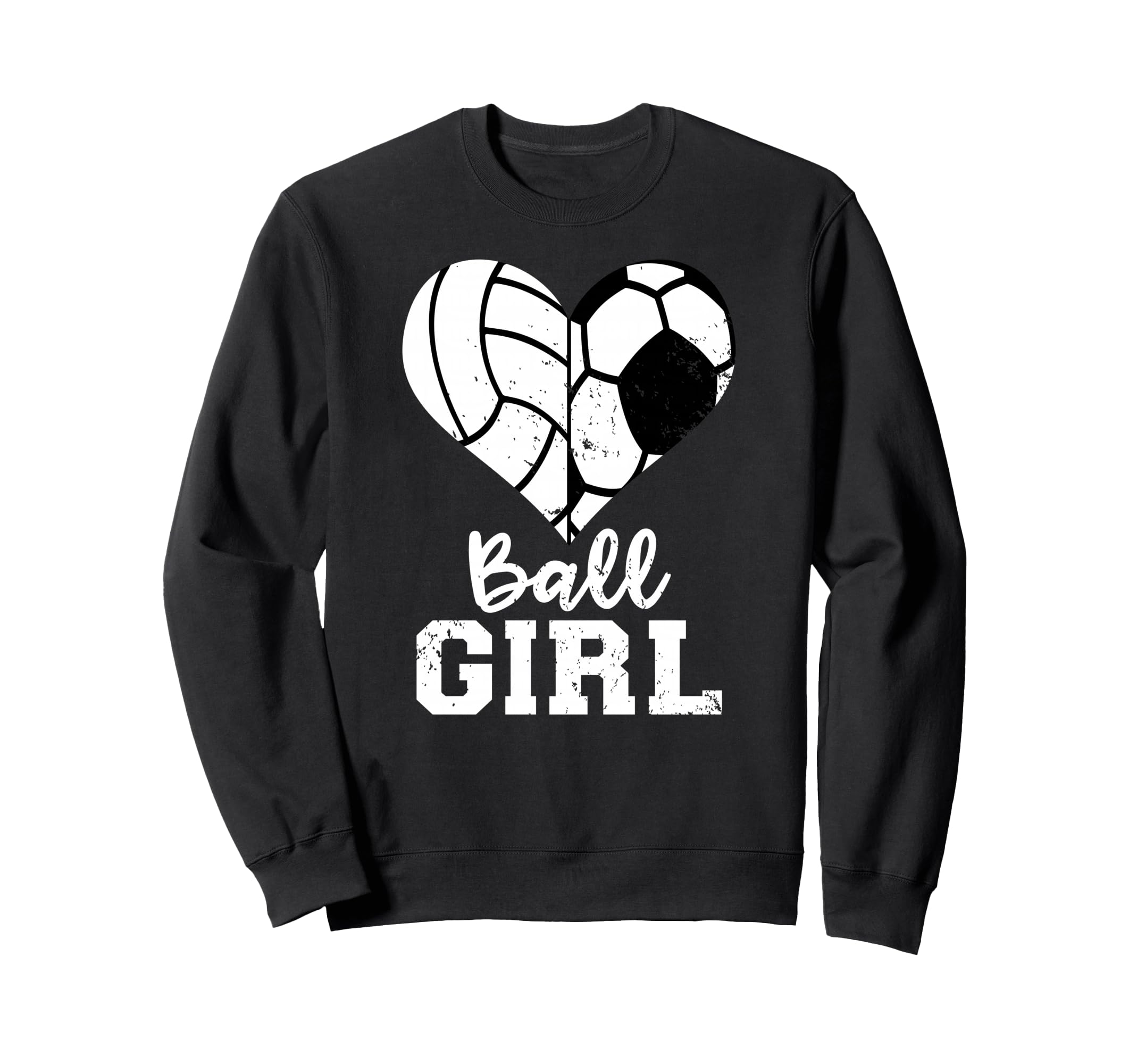 Ball Heart Funny Soccer Volleyball Sweatshirt - Streetwear Style for Adults