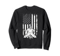 Ice Hockey Goalkeeper Us Flag Ice Sweatshirt - Streetwear Style for Adults