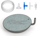 hygger Aquarium Air Stone, 1.5 Inch Fish Tank Bubbler Stone Kit Makes Super Tiny Bubbles, Ultra-High Dissolved Airstone with Stainless Steel Base Aquarium Fish Tank and Hydroponic